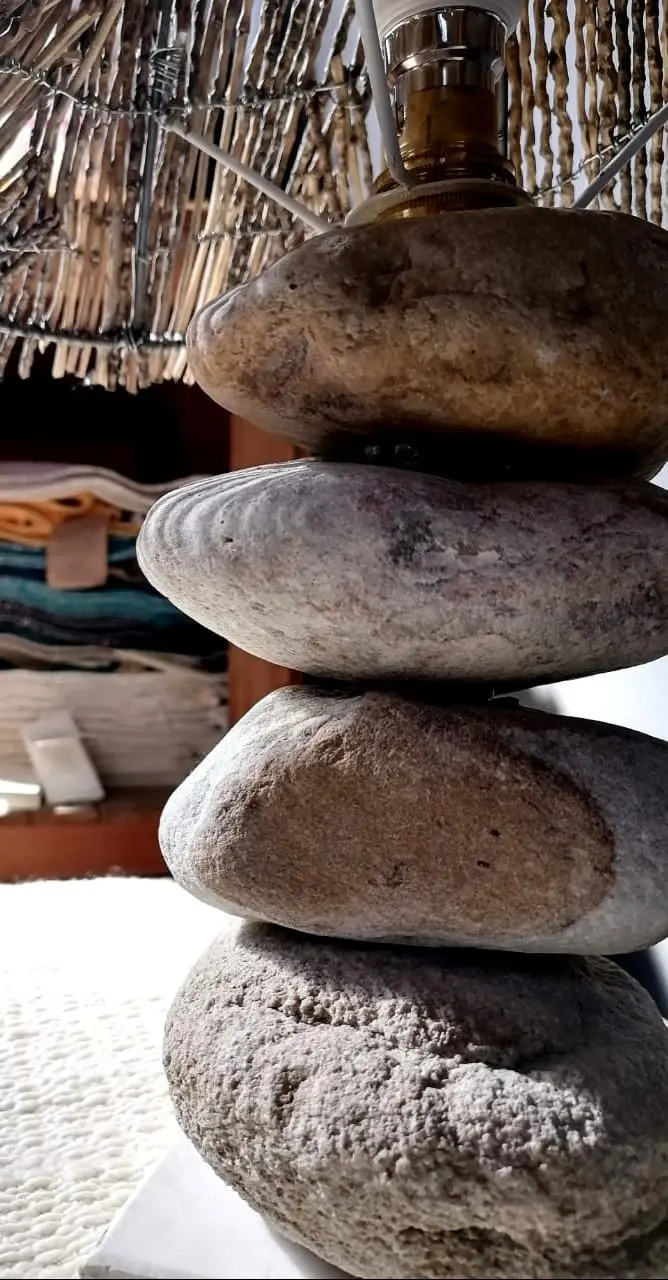 A display of unique, handcrafted ceramics and pottery.
